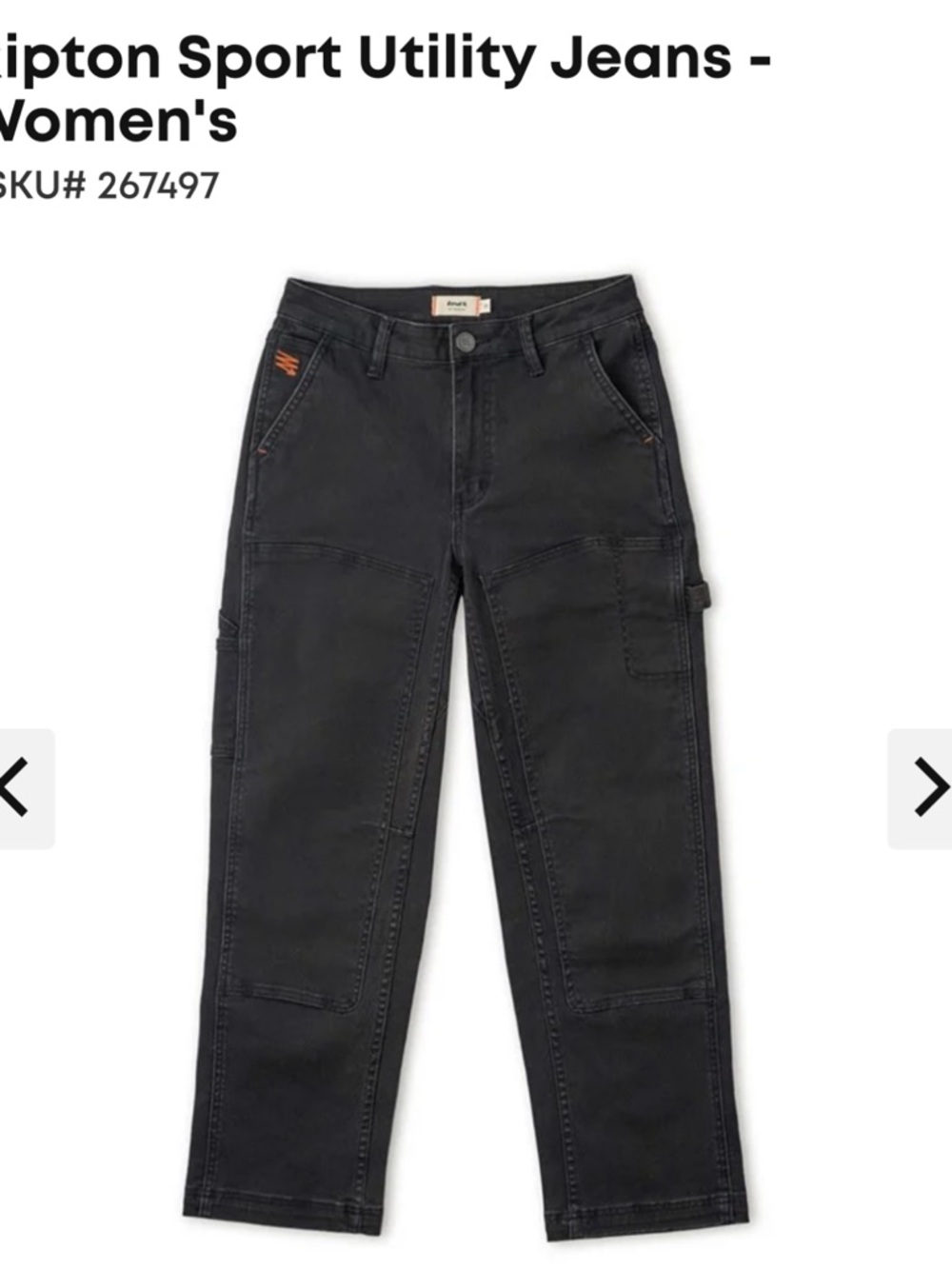 Women's Black Ripton Sport Utility Jeans - Ripton & Co